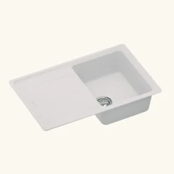 Évier granit blanc Schock ELEMENT 1 bac 1 égouttoir