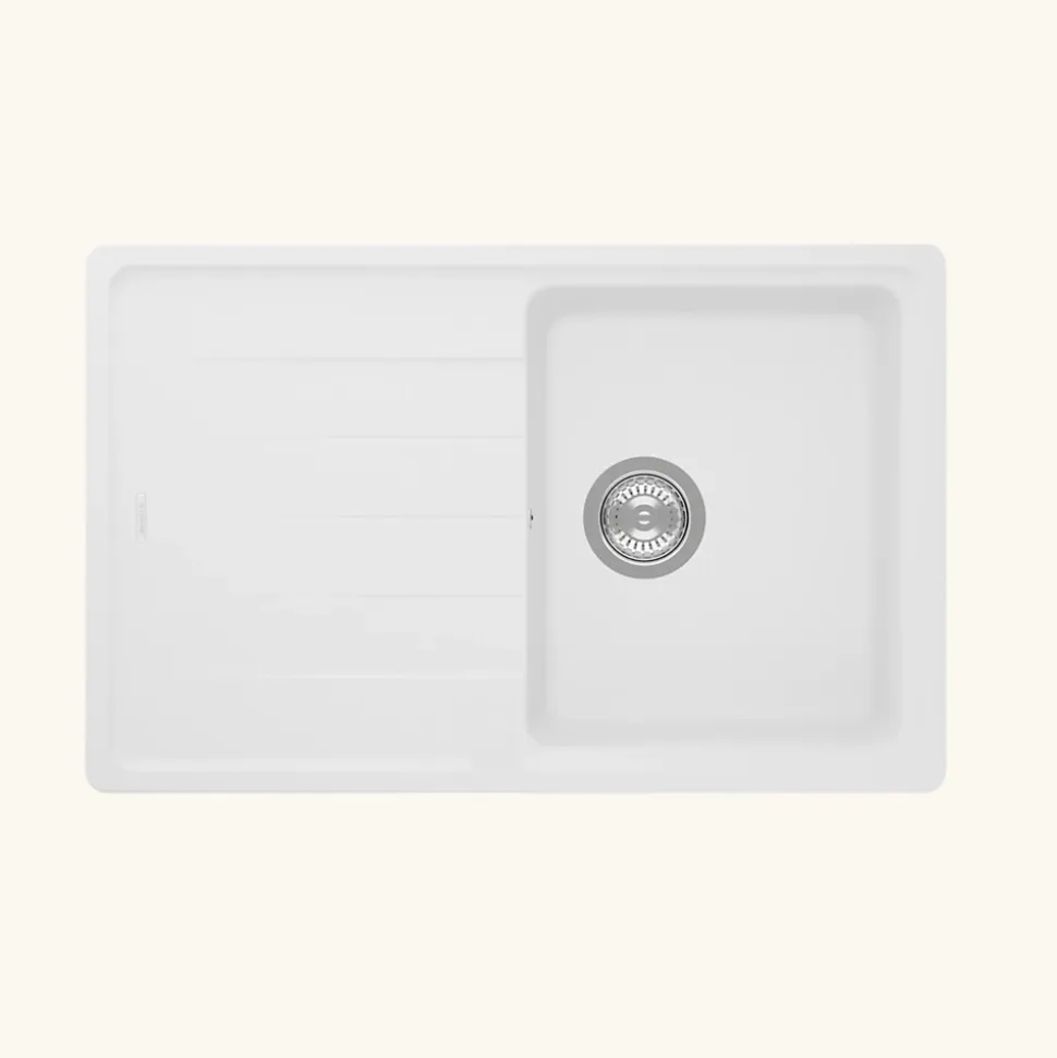 Évier granit blanc Schock ELEMENT 1 bac 1 égouttoir