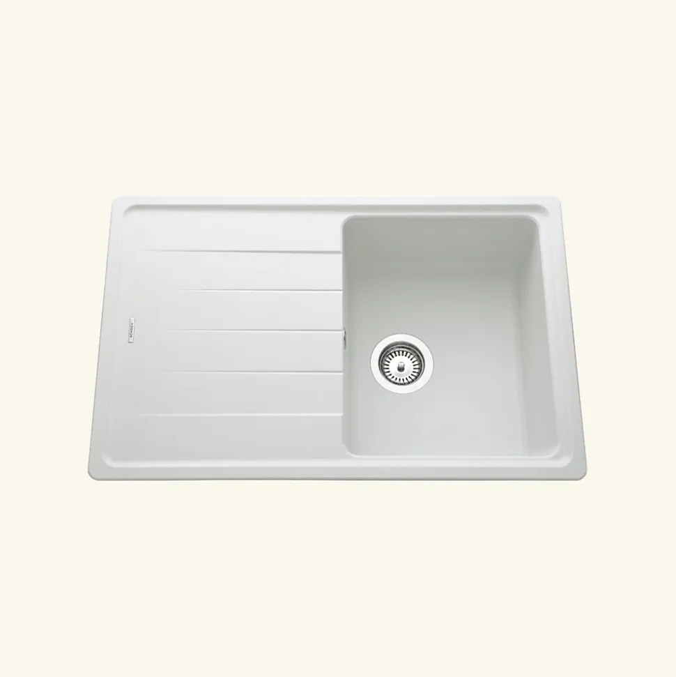 Évier granit blanc Schock ELEMENT 1 bac 1 égouttoir