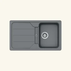 Évier granit gris Schock FORMHAUS 1 bac 1 égouttoir