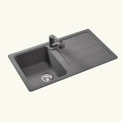 Évier granit gris Schock FORMHAUS 1 bac 1 égouttoir