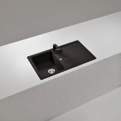 Évier granit noir Schock FORMHAUS 1 bac 1 égouttoir