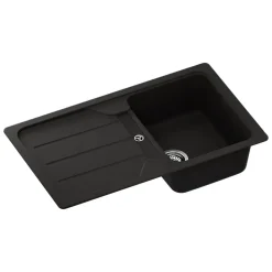 Évier granit noir Schock FORMHAUS 1 bac 1 égouttoir