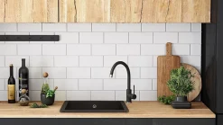 Évier Granit Rea Nels Black 56X46,5X20Cm