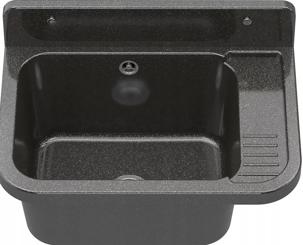 Évier Granitan Paron pour Buanderie, Chaufferie, Garage avec Siphon - 1 set