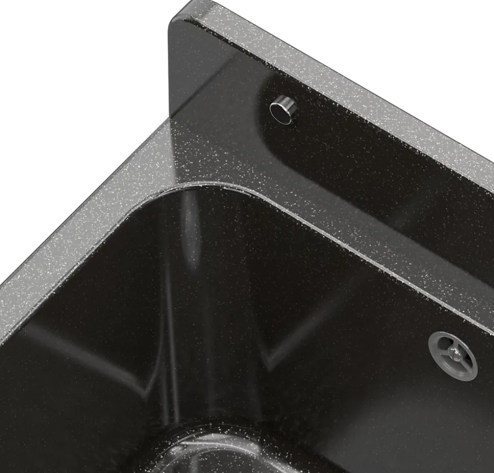 Évier Granitan Paron pour Buanderie, Chaufferie, Garage avec Siphon - 1 set