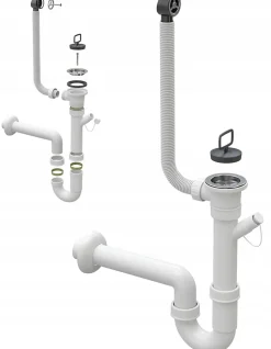 Évier Granitan Paron pour Buanderie, Chaufferie, Garage avec Siphon - 1 set