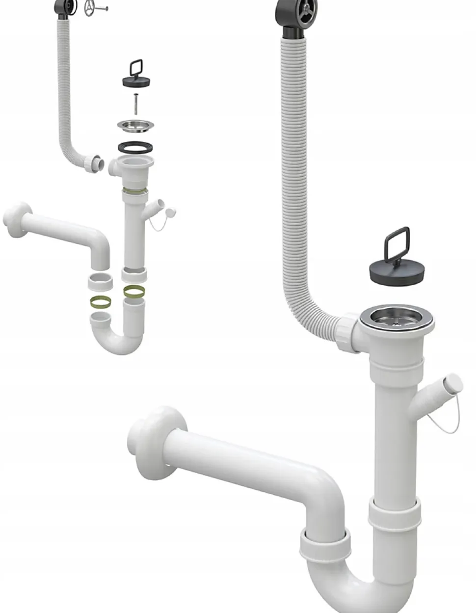 Évier Granitan Paron pour Buanderie, Chaufferie, Garage avec Siphon - 1 set