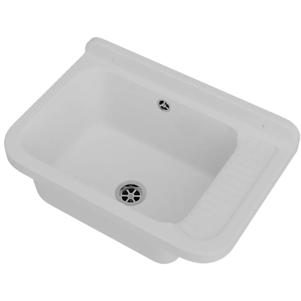 Évier Granitan Polo pour Garage, Buanderie, Local Technique avec Siphon - 1 Set