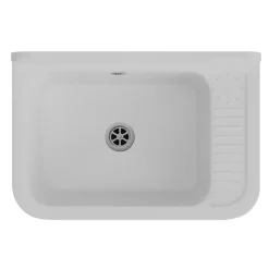 Évier Granitan Polo pour Garage, Buanderie, Local Technique avec Siphon - 1 Set