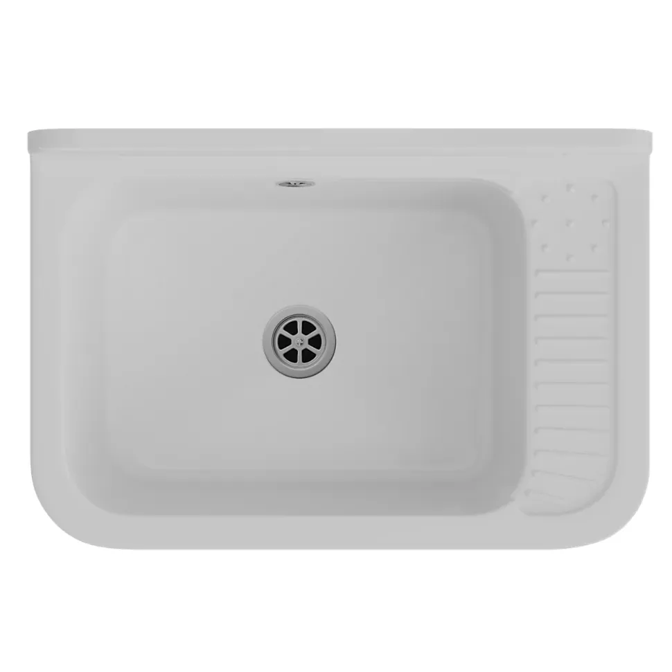 Évier Granitan Polo pour Garage, Buanderie, Local Technique avec Siphon - 1 Set