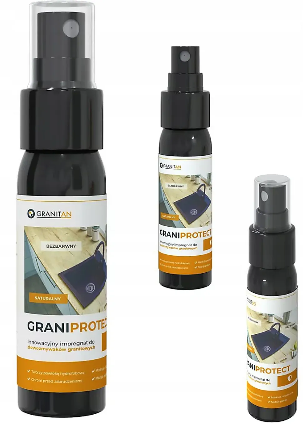 Évier Granitique Granitan Duet Deux Compartiments avec Siphon - Set 1 pc