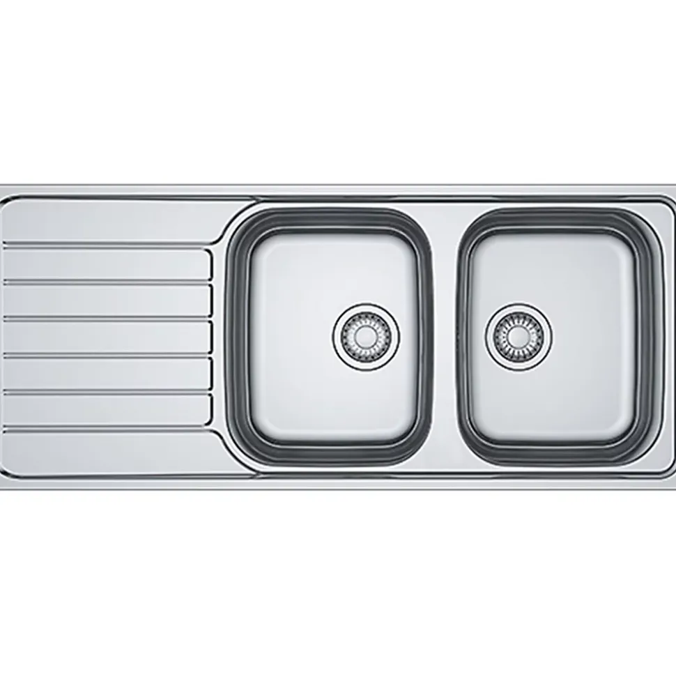 ÉVIER INOX À ENCASTRER 2 CUVE SPARK - SKL 621