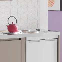 Évier inox - Moderna - 1 bac et 1 égouttoir - Avec plaques électriques