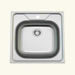 Évier inox Ewi OPALE 1 bac carré 480