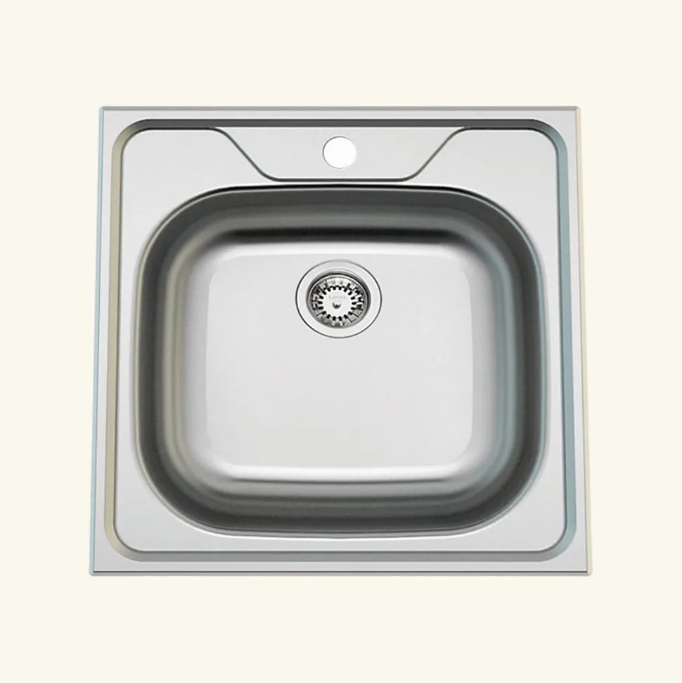 Évier inox Ewi OPALE 1 bac carré 480