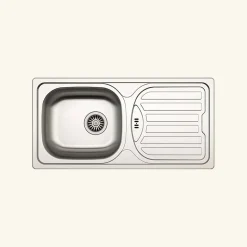 Évier inox Ewi OPALE 1 bac 1 égouttoir