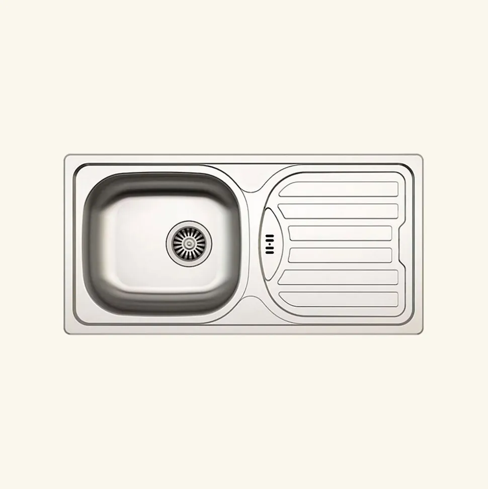 Évier inox Ewi OPALE 1 bac 1 égouttoir