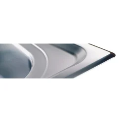 Évier inox lisse SCALDIS 2 bacs 1 égouttoir