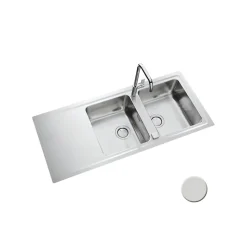 Évier inox mini structure Luisina FAGOTTO 2 bacs 1 égouttoir