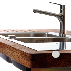 Évier inox mini structure Luisina FAGOTTO 2 bacs 1 égouttoir