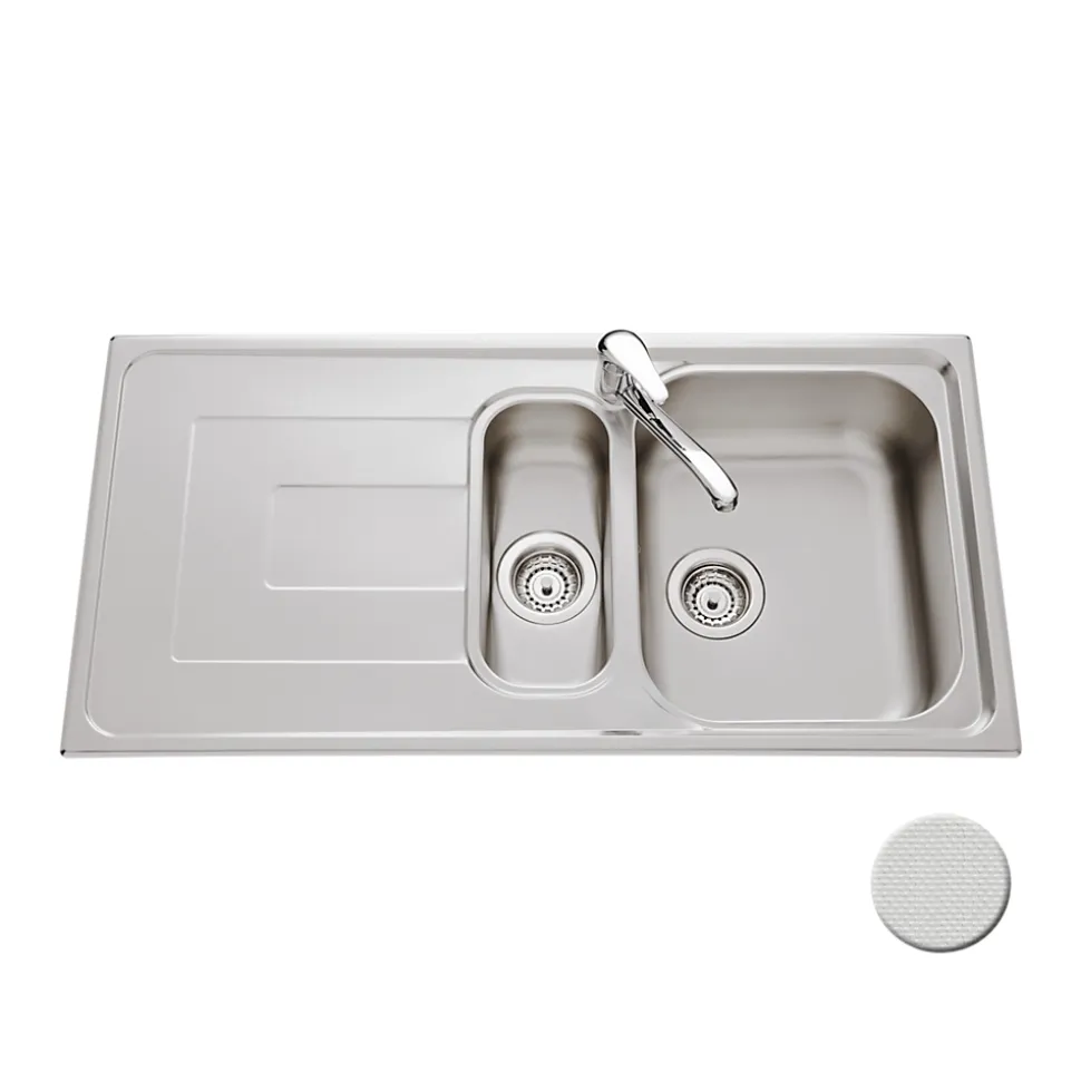 Évier inox mini structure Luisina DEBUSSY 1 bac et demi - 1 égouttoir
