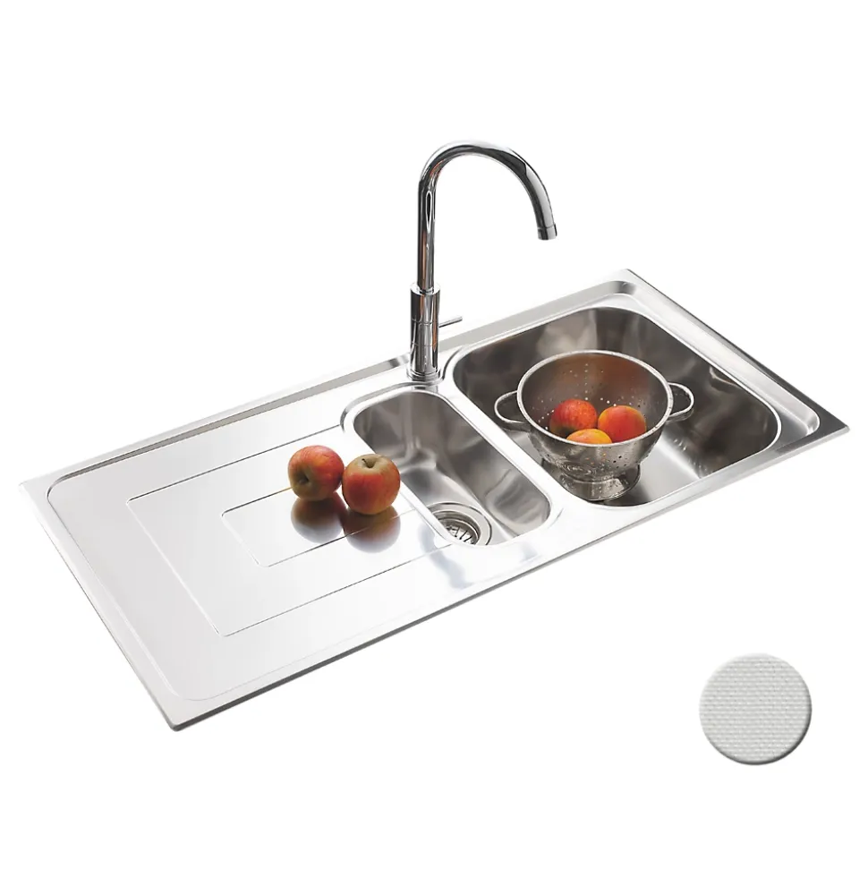 Évier inox mini structure Luisina DEBUSSY 1 bac et demi - 1 égouttoir