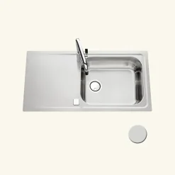 Évier inox mini structure Luisina FAGOTTO 1 grand bac 1 égouttoir