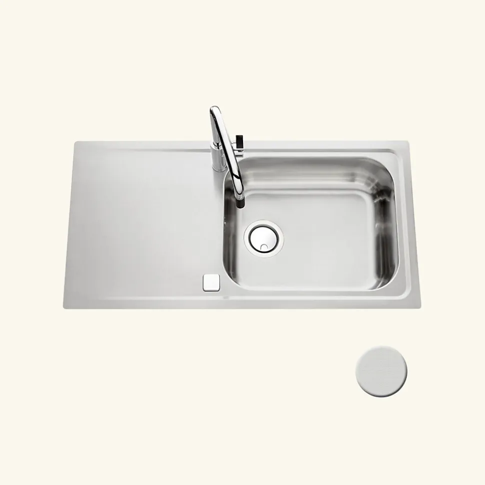 Évier inox mini structure Luisina FAGOTTO 1 grand bac 1 égouttoir