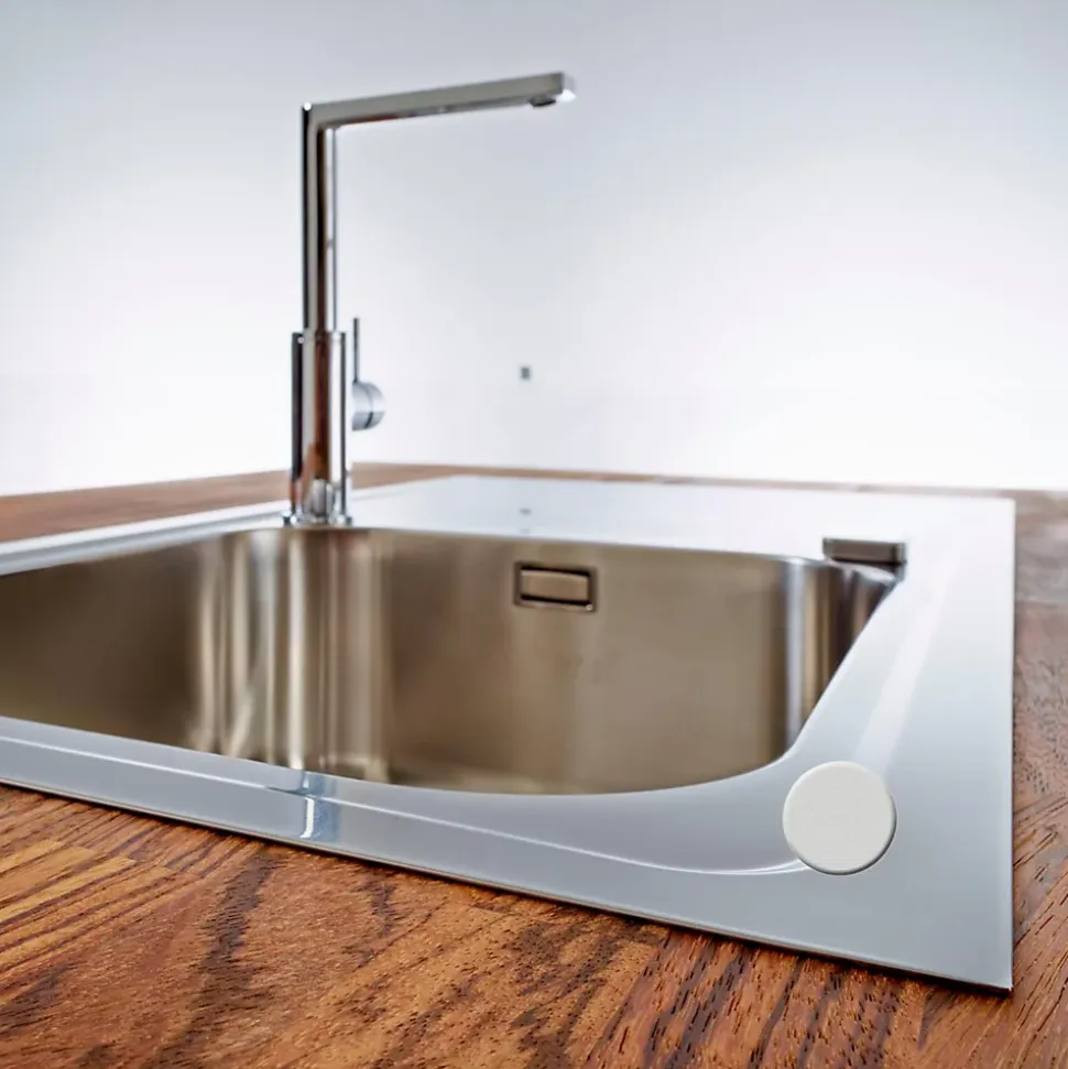 Évier inox mini structure Luisina FAGOTTO 1 grand bac 1 égouttoir