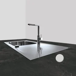 Évier inox mini structure Luisina FAGOTTO 1 grand bac 1 égouttoir