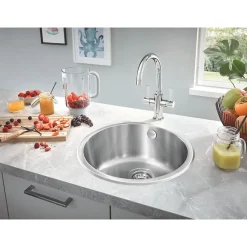 Évier K200 Grohe 31720sd0 1 Bac Rond - Inox