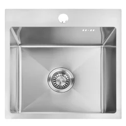 Évier Rea Leo 40 Brush Nickel 40x45x18,5cm