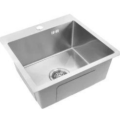 Évier Rea Leo 40 Brush Nickel 40x45x18,5cm