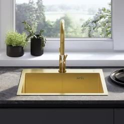 Évier Rea Liam Brush Gold 58x45x18,5cm