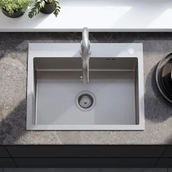 Évier Rea Liam Brush Nickel 58x45x18,5cm