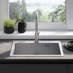 Évier Rea Liam Brush Nickel 58x45x18,5cm