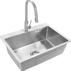 Évier Rea Liam Brush Nickel 58x45x18,5cm