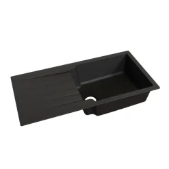 Évier RESIROC avec 1 bac + égouttoir 100cm - Noir