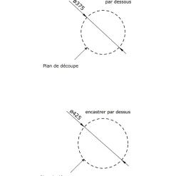 Évier rond céramique blanc Sanindusa VALET 1 bac 44.5 cm