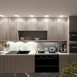 Évier résine noir moucheté TUNIA 1 grand bac 1 égouttoir