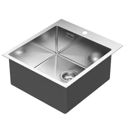 Évier SOL avec finition brossée en acier inoxydable Kibath