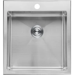 Évier SOL avec finition brossée en acier inoxydable Kibath