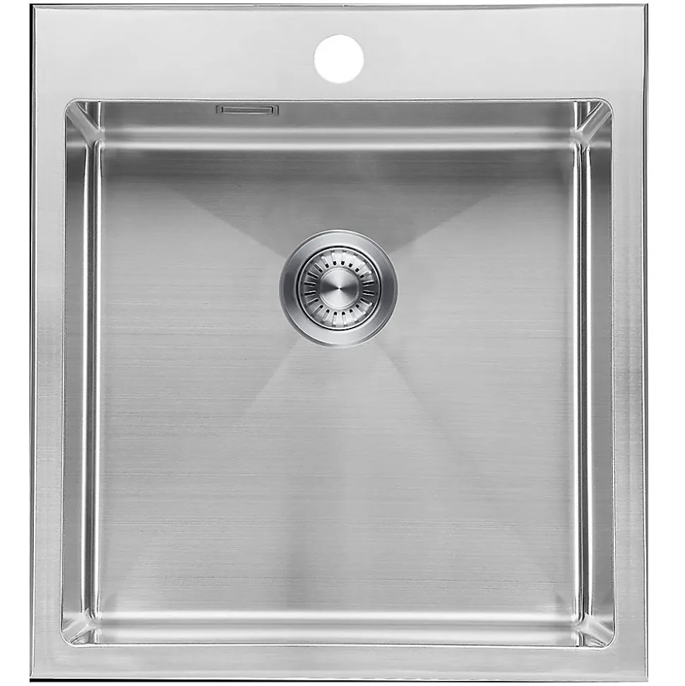 Évier SOL avec finition brossée en acier inoxydable Kibath