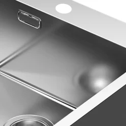 Évier SOL avec finition brossée en acier inoxydable Kibath