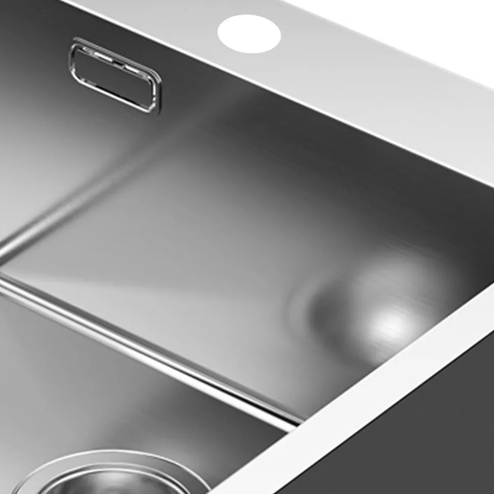 Évier SOL avec finition brossée en acier inoxydable Kibath
