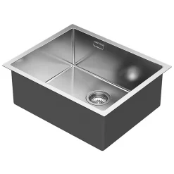 Évier SOLUT avec finition brossée en acier inoxydable Kibath