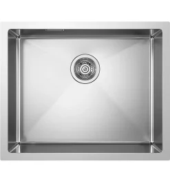 Évier SOLUT avec finition brossée en acier inoxydable Kibath