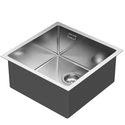 Évier SOLUT avec finition brossée en acier inoxydable Kibath