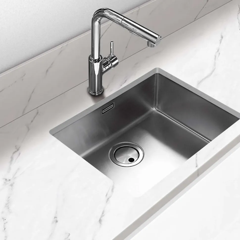 Évier sous-plan 1 Cuve 50x40x20cm R25mm - Acier inox 18/10 - ZNTop FRÉCAN